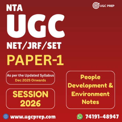 UGC NET Paper 1 People Development & Environment Notes